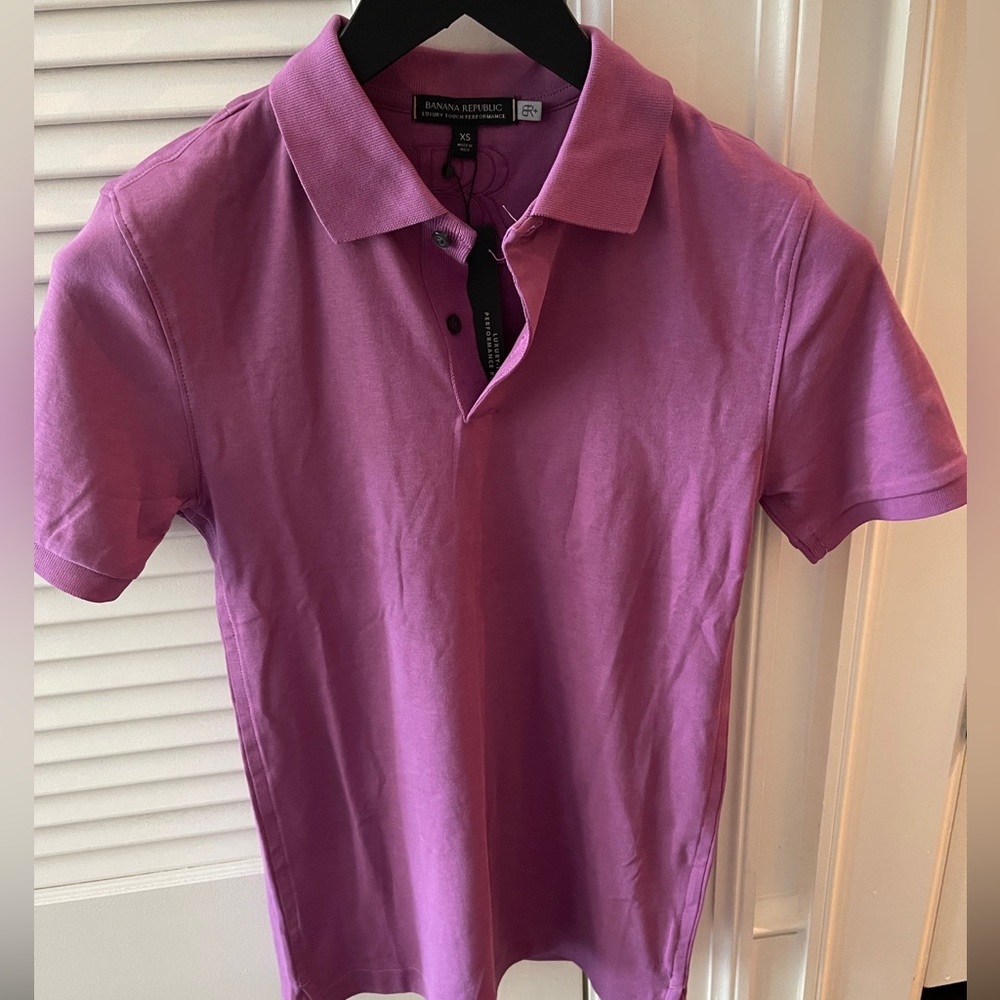 NEW stylish men's Banana Republic Luxury Touch Performance Polo